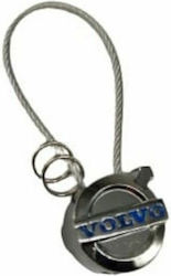 Keychain Logo Volvo Light Blue Letters 4307-k