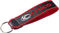 Kymco Black Faux Leather Keychain
