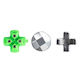 Cross-key 3pcs Thumb Grips for PS5 in Green color