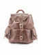 Leather Backpack Kouros Model 402 Brown Leather Face Grade A Quality
