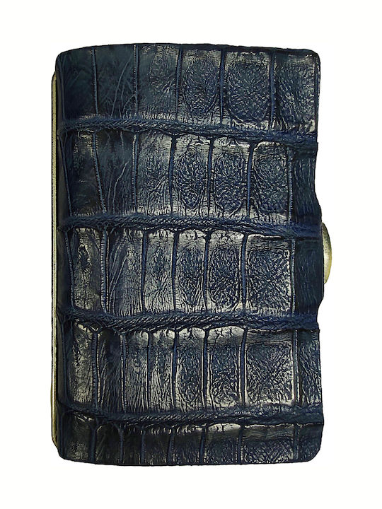 Leder 100 Herrenbrieftasche Kode Wallet-clip-3 Blau