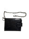 Ανδρικό Πορτοφόλι Κούμπωμα Annie Leather Μαύρο Αλυσίδα