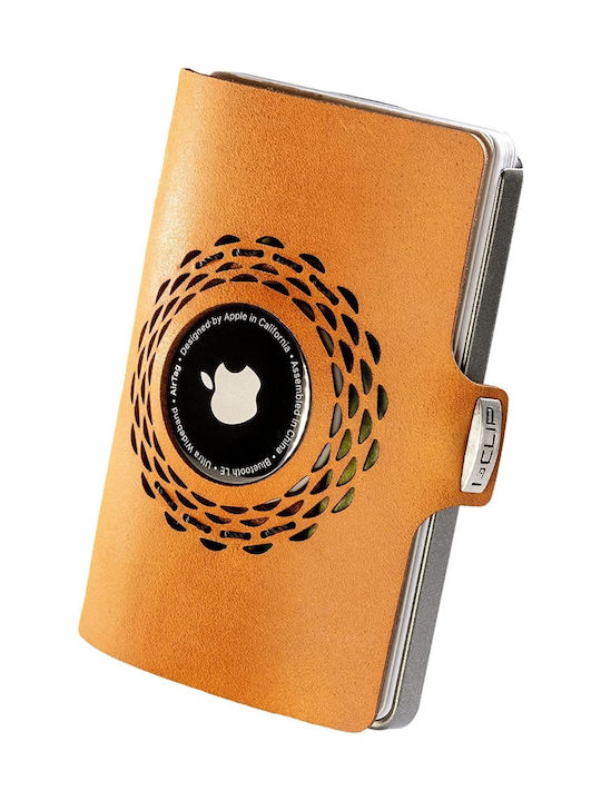 I-clip Radio Impact Apple Airtag Herrenbrieftasche Mit Schiebemechanismus Farbe Kamel