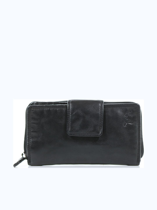 Trip Camel Πορτοφόλι Γνήσιο Vintage Μαλακό Δέρμα 500 Black