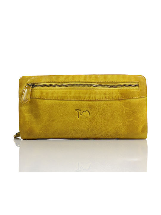 Trip Camel Damenbrieftasche Echtes Vintage Weiches Leder 532 Gelb