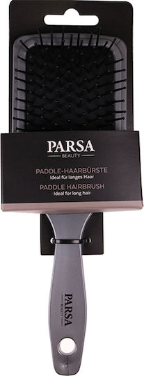 Parsa Beauty Paddle Hairbrush Square Hair Brush Silver 1 Piece