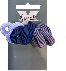 Parsa Xpress Small Blue-Purple Shades Hair Scrunchies 9 Pieces