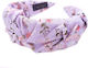 Blumige Stoff Haar Stirnband Haarspangen Lila