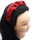 Satin Headband Pleats Red