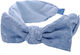 Headband Turban Lace Embroidered Flowers & Bow Sky Blue