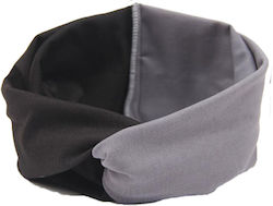 Turbani Haarband Damen Schwarz Grau