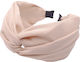 Stirnband aus Stoff Turban Hochwertige Creme Farbe