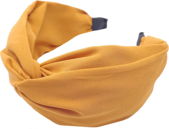 Solid Color Wide Turban Headband Excellent Quality Mustard