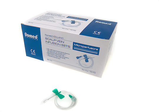 Romed Scalp Vein Sets Intravenous Scalp Vein G18 Pink 3/4" 19mm 1 Piece Sv-18g