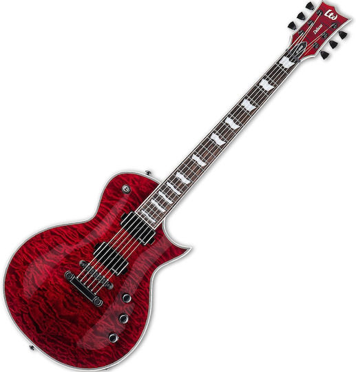 ESP Ltd Ec-1000 Qm See Thru Electric Guitar SG Black