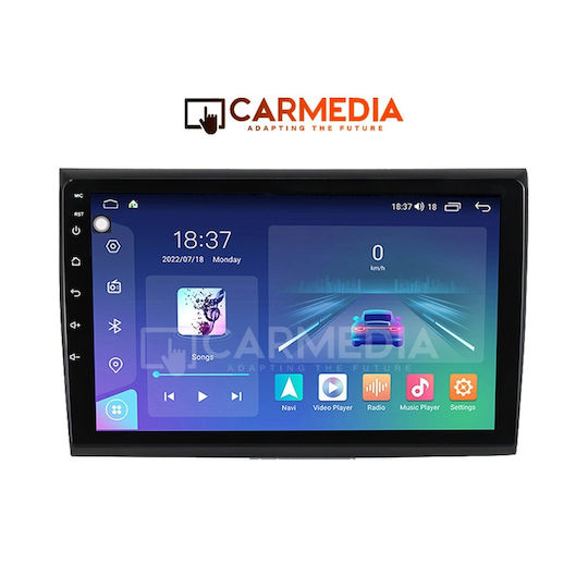 Carmedia Ηχοσύστημα Αυτοκινήτου για Fiat Bravo 2007 (Bluetooth/USB/WiFi/GPS/Apple-Carplay/Android-Auto) με Οθόνη Αφής 9"
