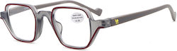 Cammello 23012 Lesebrillen +4.00 Grau/Rot