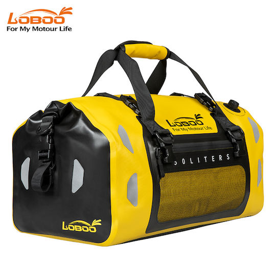 Loboo Waterproof Motorcycle Tail Bag 50lt Yellow
