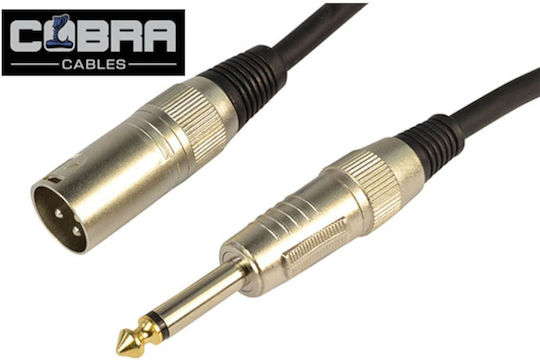 Cobra 1/4" Mono Jack 6.35mm La XLR Masculin Cabluri 10m Cablu XLR Masculin Jack 6.3mm 10m Metri Cl021-10