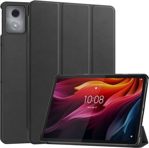 Texture 3-fold Holder Flip Cover Δερμάτινη Μαύρη (Lenovo Tab K11 Plus)