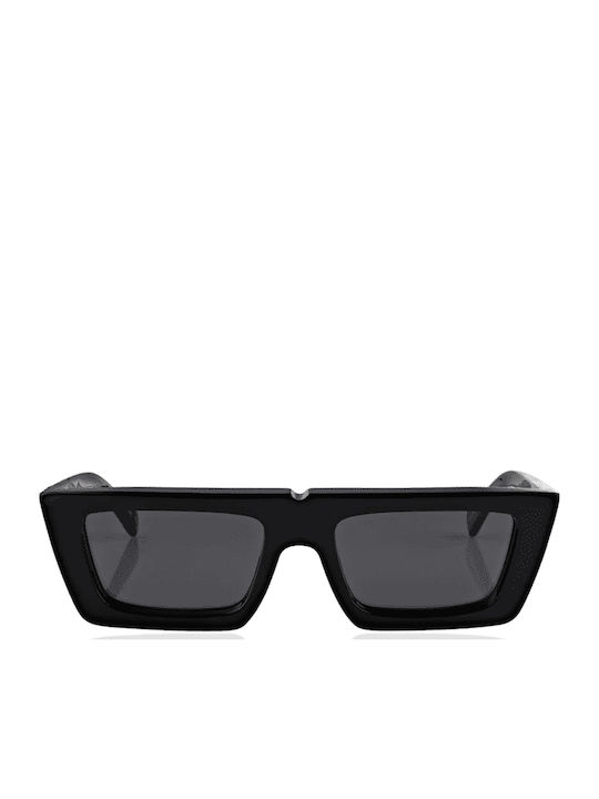 Oscar & Frank Lil Jet Unisex Sonnenbrillen mit Schwarz Horn umrandetem Rahmen und Schwarz Farbe 379931