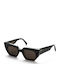 Am Eyewear Herren Sonnenbrille mit Schwarz Kunststoff Gestell und Schwarz Linse 468795