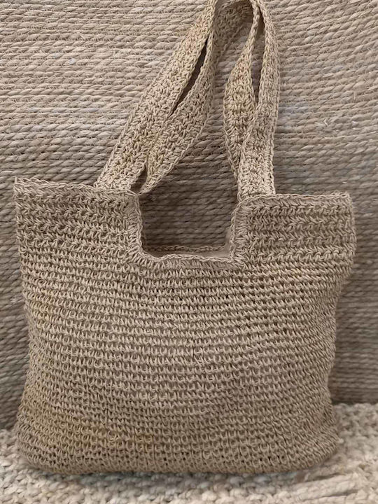 Natural Home Stoff Strandtasche Beige
