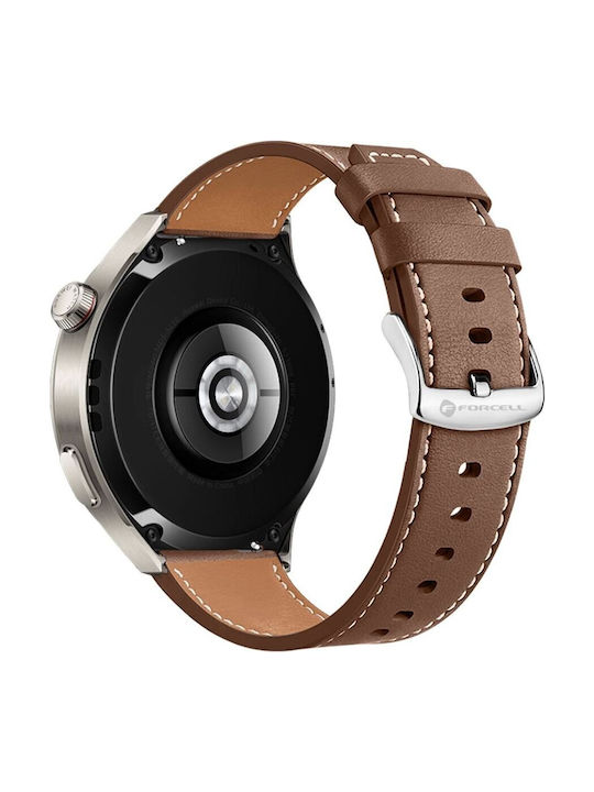 Forcell Λουράκι Δερμάτινο Καφέ (SAMSUNG Watch 22 mm)
