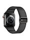 Forcell Λουράκι Δερμάτινο Μαύρο (Apple Watch 42/44/45/49 mm, Forcell)