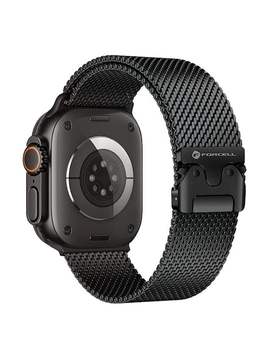 Forcell Strap Stainless Steel Black (Apple Watch 42/44/45/49 mm)