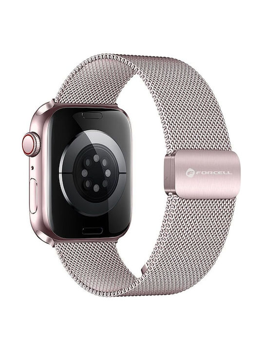 Forcell Strap Stainless Steel Pink (Apple Watch 42/44/45/49 mm, Forcell)