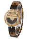 Ξύλινο Ρολόι Bewell Althea Black Zebra 35mm 3atm
