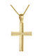 Gold Massiver Taufkreuz Verlobungsring K14 mit Kette