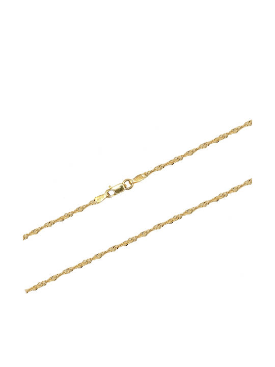 Hochwertige Goldene Kette K14 50 Zentimeter Alg-k14-sin5850