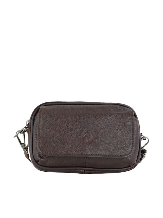 Τσαντακι Ανδρικο Ζωνης Κρεμαστο Annie Leather Καφε Tsa.101.03.04.014 6367