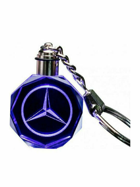 Μπρελόκ 3d Led Light Κρυστάλλινο Αυτοκινήτου Mercedes 4496-k