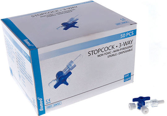 Romed Στρόφυγγα 3way Stop Cock Αποστειρωμένη 1 Τεμάχιο 3wsc