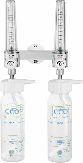 Wall-Mounted Double Oxygen Flowmeter Three-Position Selector – Twin Rtm3 Duo