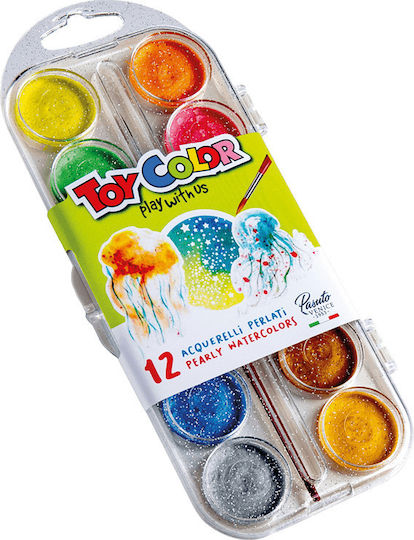 Toy Color Watercolors Set of Watercolours Multicolored 12pcs 220.767