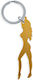 Diablo Picante Keyring Female Silhouette In Gold Color Beer Opener