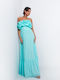 Summer Maxi Dress for Wedding and Christening Strapless Aqua