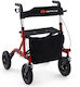 Costway Klappbarer Rollator Aluminium Rote