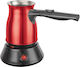 TnS Electric Greek Coffee Pot 600W with Capacity 600ml Red