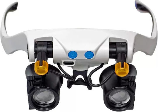 Magnifying Safety Glasses LED Lighting & Interchangeable Lenses – Glasses Watch Repair Magnifier LED Lamps