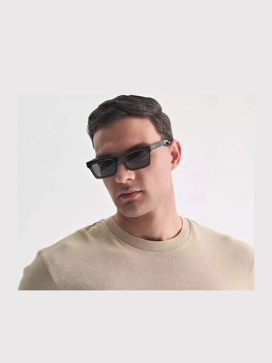 Faos Men's Sunglasses with Green Plastic Frame and Gray Lens 474341