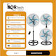 Homeone Fs45-1 Modular Fan 100W 45cm Diameter With Remote Control Black