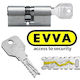 EVVA Κύλινδρος Κλειδαριάς Ασφαλείας 80mm (35-45) με 4 Κλειδιά