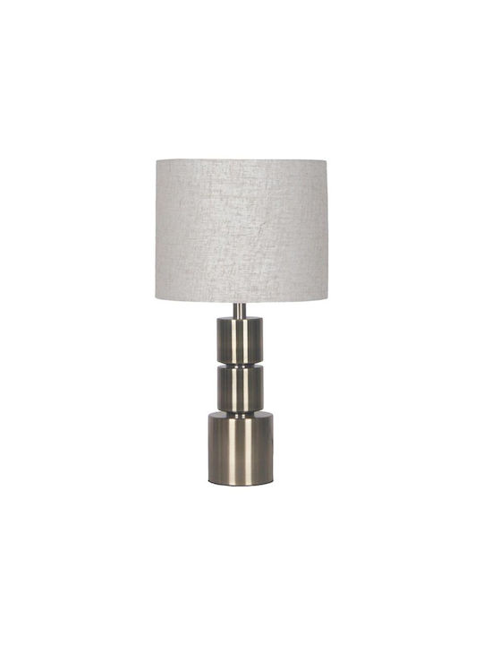 Fylliana Fl24500 Metal Table Lamp for Socket E27 with Silver Shade and Base