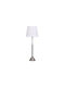 Fylliana Fl4048 Metal Table Lamp for Socket E27 with White Shade and Silver Base