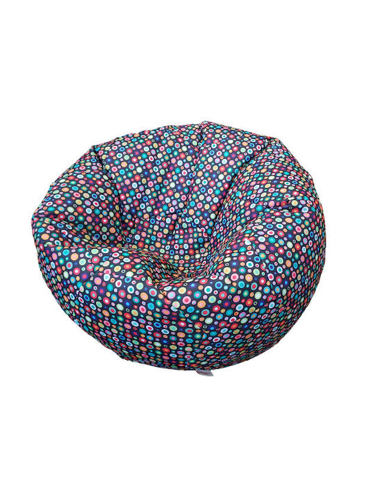 Sitzsack Sessel Pouf Punkte Mehrfarbig 75x75x55 Wasserdicht